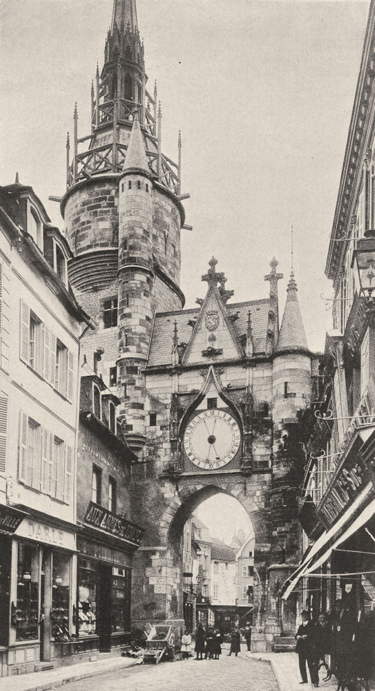 YONNE. Auxerre- Porte de I'Horloge 1905 old antique vintage print picture